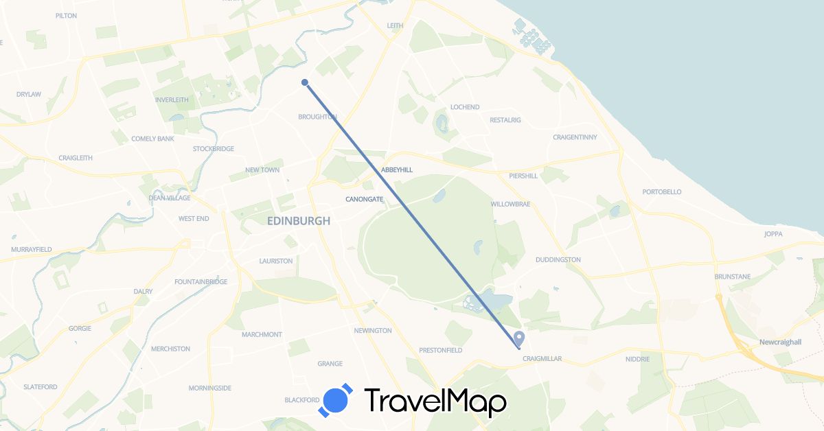 TravelMap itinerary: driving, cycling in United Kingdom (Europe)